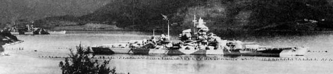 Tirpitz i en norsk fjord